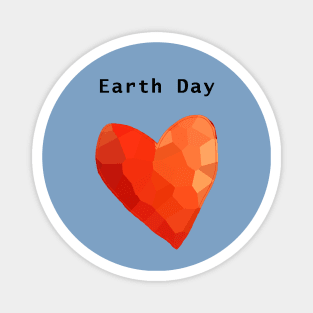 Earth Day Red Heart Magnet